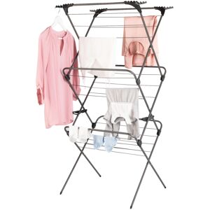 Minky Premium Sure Grip 3 Tier Airer, Stainless Steel, Gunmetal, Standard Size Minky Premium Sure Grip 3 Tier Airer, Stainless Steel, Gunmetal, Standard Size