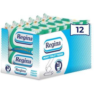 Regina Moist Toilet Tissue Chamomile ? 12 Pack, Each with 42 Flushable Wet Wipes Regina Moist Toilet Tissue Chamomile ? 12 Pack, Each with 42 Flushable Wet Wipes