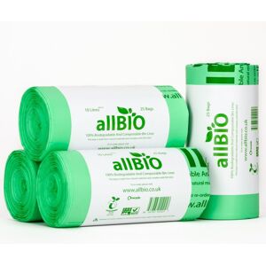 allBIO 10L Extra Thick Compostable Food Waste Kitchen Caddy Liners/Bin Bags - Pa allBIO 10L Extra Thick Compostable Food Waste Kitchen Caddy Liners/Bin Bags - Pa