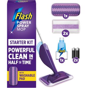 Flash Power Spray Mop Floor Cleaner Starter Kit (1 Washable + 2 Disposable Pads) Flash Power Spray Mop Floor Cleaner Starter Kit (1 Washable + 2 Disposable Pads)