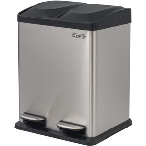 Oypla 36L Stainless Steel Double Compartment Recycling Pedal Kitchen Waste Bin Oypla 36L Stainless Steel Double Compartment Recycling Pedal Kitchen Waste Bin