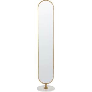 Beliani Coat Stand with Mirror MOODY 170 cm Metal Gold Beliani Coat Stand with Mirror MOODY 170 cm Metal Gold