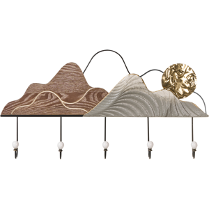 Beliani Wall Mounted Coat Rack SLIGO Black Beliani Wall Mounted Coat Rack SLIGO Black