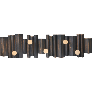 Beliani Wall Mounted Coat Rack ZILLAH Black Beliani Wall Mounted Coat Rack ZILLAH Black