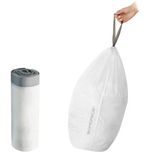 Songmics Drawstring Rubbish Bags, Bin Bags for 15-20L Kitchen Bins, Pre-Separated, 1 Roll Songmics Drawstring Rubbish Bags, Bin Bags for 15-20L Kitchen Bins, Pre-Separated, 1 Roll