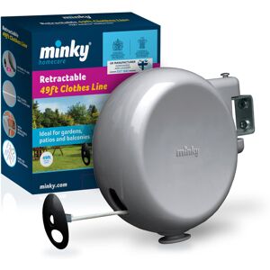 Minky Homecare Retractable Reel Clothes Line - 15m PVC Coated - Grey Minky Homecare Retractable Reel Clothes Line - 15m PVC Coated - Grey