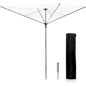 Minky Outdoor Rotary Airer, Alloy Steel, Silver, 45m Minky Outdoor Rotary Airer, Alloy Steel, Silver, 45m