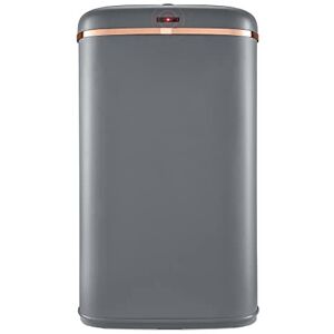 Tower T838010GRY Cavaletto Square Sensor Bin, 58L, Grey and Rose Gold Tower T838010GRY Cavaletto Square Sensor Bin, 58L, Grey and Rose Gold