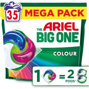 Ariel The Big One PODS Laundry Capsules 35 Washes Colour – 2X Stain Odour Ariel The Big One PODS Laundry Capsules 35 Washes Colour – 2X Stain Odour