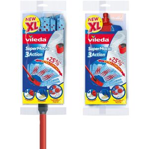 Vileda SuperMocio 3Action XL Mop with Extra Refill RedGreyBlue 15 x 6 x 117 Vileda SuperMocio 3Action XL Mop with Extra Refill RedGreyBlue 15 x 6 x 117