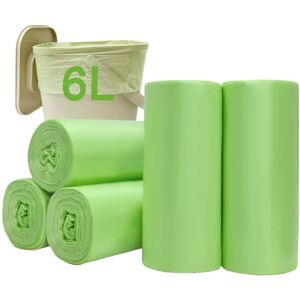 JCKCWL Small Biodegradable Bin Liners 6L Food Waste Bags Trash Bags 120PCS JCKCWL Small Biodegradable Bin Liners 6L Food Waste Bags Trash Bags 120PCS