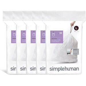 simplehuman Code L 100 Liners 50 Recycled Custom Fit Bin Bags in Dispenser simplehuman Code L 100 Liners 50 Recycled Custom Fit Bin Bags in Dispenser