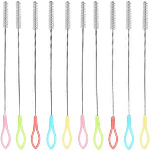 Aeuezxx Stainless Steel Straw Brushes 10Piece Cleaning Set for Straws and Test Tube Aeuezxx Stainless Steel Straw Brushes 10Piece Cleaning Set for Straws and Test Tube