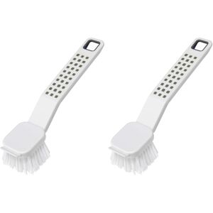 Addis Premium Soft Grip Washing Up Dish Brush With Scraper in White and Gre Addis Premium Soft Grip Washing Up Dish Brush With Scraper in White and Gre