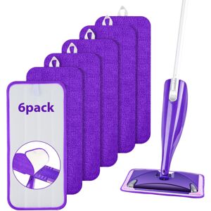 URAQT Reusable Mop Refill Pads for Flash Power mop 6 PCS Mop Pads Microfibr URAQT Reusable Mop Refill Pads for Flash Power mop 6 PCS Mop Pads Microfibr