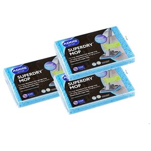 Addis Superdry Sponge Mop Replacement Refill Heads Pack of 3 Blue Addis Superdry Sponge Mop Replacement Refill Heads Pack of 3 Blue