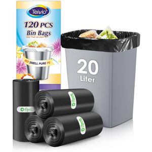 Teivio 20 Litre Small Pedal Bin Bags 120 Count Thick Plastic Waste Bags for Teivio 20 Litre Small Pedal Bin Bags 120 Count Thick Plastic Waste Bags for