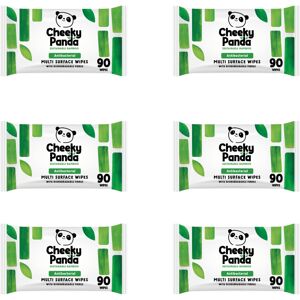 The Cheeky Panda Antibacterial Wipes Bulk Pack of 6 x 90 Cheeky Surface Wi The Cheeky Panda Antibacterial Wipes Bulk Pack of 6 x 90 Cheeky Surface Wi