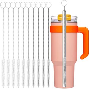 YUNGMAX Long Straw Cleaner Brush 10 Pieces 30cm Stainless Steel Nylon Pipe YUNGMAX Long Straw Cleaner Brush 10 Pieces 30cm Stainless Steel Nylon Pipe