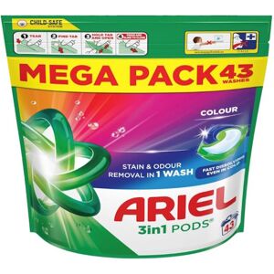 Ariel 3 in 1 Fast Dissolving Stain & Odour Removal Pods for Colours - 43 Washes Ariel 3 in 1 Fast Dissolving Stain & Odour Removal Pods for Colours - 43 Washes