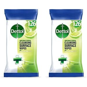 Dettol Wipes Antibacterial Lime Mint 126 Wipes Pack of 2 Dettol Wipes Antibacterial Lime Mint 126 Wipes Pack of 2