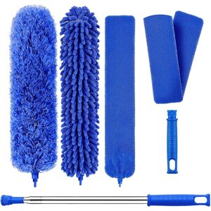 GEEZY Microfiber Extendable Duster Set 100in Handle Bendable Cleaning Accessories 6 Pc GEEZY Microfiber Extendable Duster Set 100in Handle Bendable Cleaning Accessories 6 Pc