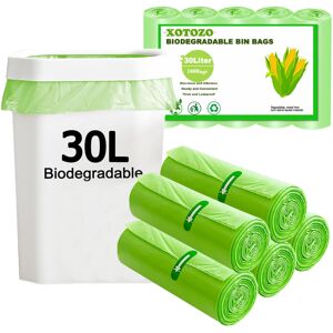 XOTOZO 30L Biodegradable Bin Liners 100 Bags, 8Gallon/30 XOTOZO 30L Biodegradable Bin Liners 100 Bags, 8Gallon/30