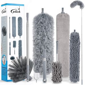 wlich 8 PCS Microfiber Feather Duster, Extendable Washable wlich 8 PCS Microfiber Feather Duster, Extendable Washable