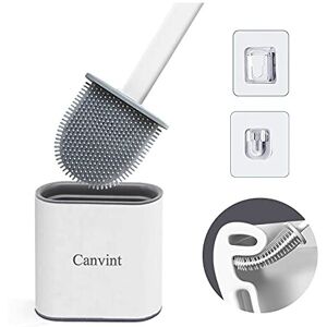 Canvint Silicone Toilet Brush and Holder Set, Bathroom Deep Cleaning Bowl Budd Canvint Silicone Toilet Brush and Holder Set, Bathroom Deep Cleaning Bowl Budd