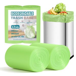 BODFPPC 50 Pack Biodegradable Bin Bags 50L, Compostable Food Waste Bags Caddy Bi BODFPPC 50 Pack Biodegradable Bin Bags 50L, Compostable Food Waste Bags Caddy Bi