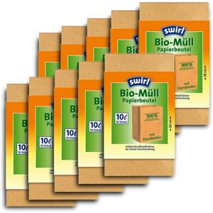 Melitta Set of 10 Swirl? organic waste paper bags, 10 litres each, organic waste bags, b Melitta Set of 10 Swirl? organic waste paper bags, 10 litres each, organic waste bags, b