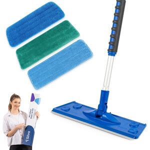 Silva Floor Mop with Microfibre Mop and Telescopic Handle 90 to 156 cm - Mop Set Silva Floor Mop with Microfibre Mop and Telescopic Handle 90 to 156 cm - Mop Set