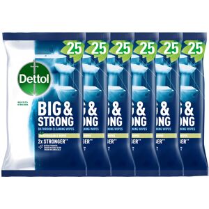 Dettol Big and Strong Bathroom Wipes, 25 Dettol Big and Strong Bathroom Wipes, 25