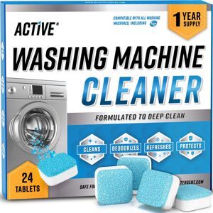 Washing Machine Cleaner Descaler 24 Tablets - ACTIVE Deep Clean Freshener for HE Washing Machine Cleaner Descaler 24 Tablets - ACTIVE Deep Clean Freshener for HE