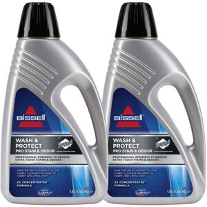 2 x Bissell Wash & Protect Pro Carpet Cleaner - 1.5 Litre 1.5L Concentrated Form 2 x Bissell Wash & Protect Pro Carpet Cleaner - 1.5 Litre 1.5L Concentrated Form
