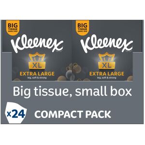 Kleenex Extra Large Facial Tissues, 100% Recyclable Packaging, 24 Compact Tissue Kleenex Extra Large Facial Tissues, 100% Recyclable Packaging, 24 Compact Tissue