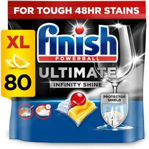 Finish Ultimate Infinity Shine Dishwasher Tablets Bulk, Scent : Lemon, Size : 80 Finish Ultimate Infinity Shine Dishwasher Tablets Bulk, Scent : Lemon, Size : 80