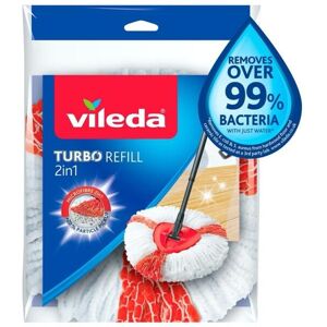 Vileda Turbo 2 in 1 Mop Head - Microfiber, Contrast Design, One Size Vileda Turbo 2 in 1 Mop Head - Microfiber, Contrast Design, One Size