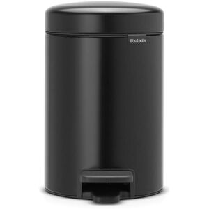 Brabantia 113321 Pedal Bin Newicon with plastic inner Bucket, Matt Black - 3 L Brabantia 113321 Pedal Bin Newicon with plastic inner Bucket, Matt Black - 3 L