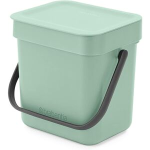 Brabantia Sort & Go Food Waste Bin 3L (Jade Green), Space-Efficient Plastic Recy Brabantia Sort & Go Food Waste Bin 3L (Jade Green), Space-Efficient Plastic Recy