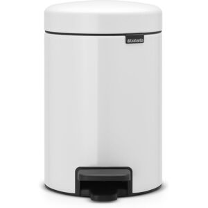 Brabantia 112126 Pedal Bin newIcon with Plastic Inner Bucket, 3 L-White Brabantia 112126 Pedal Bin newIcon with Plastic Inner Bucket, 3 L-White