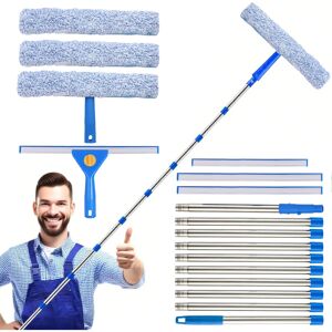 MEESHEEP 3.8m Window Cleaning Equipment Cleaner Tool with Long Extendable Pole, 35cm Scru MEESHEEP 3.8m Window Cleaning Equipment Cleaner Tool with Long Extendable Pole, 35cm Scru