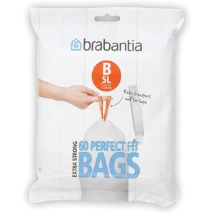 Brabantia Smartfix Bin Liners, Size B, 5 Litre - 60 Bag Dispenser Pack Brabantia Smartfix Bin Liners, Size B, 5 Litre - 60 Bag Dispenser Pack
