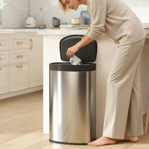 HOMCOM Automatic Kitchen Bin with Soft-Close Lid, 55L Sensor Wastebasket HOMCOM Automatic Kitchen Bin with Soft-Close Lid, 55L Sensor Wastebasket