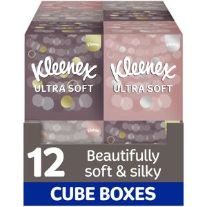 Kleenex Ultra Soft Facial Tissues - Pack of 12 Cube Tissue Boxes - Our Softest T Kleenex Ultra Soft Facial Tissues - Pack of 12 Cube Tissue Boxes - Our Softest T