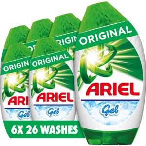 Ariel Washing Liquid Laundry Detergent Gel, 156 Washes (6 x 858 ml), Original, B Ariel Washing Liquid Laundry Detergent Gel, 156 Washes (6 x 858 ml), Original, B