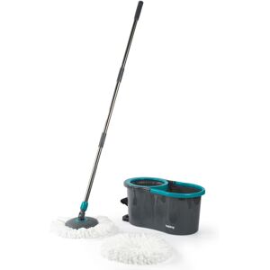 Beldray Anti-Bac Spin & Wring Mop Set ? 4L Bucket with Carry Handle, 2 x Antibac Beldray Anti-Bac Spin & Wring Mop Set ? 4L Bucket with Carry Handle, 2 x Antibac