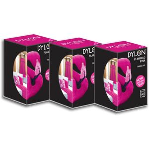 3 x DYLON Fabric Dye Machine Use 350g - (Flamingo Pink) 3 x DYLON Fabric Dye Machine Use 350g - (Flamingo Pink)