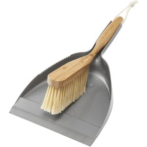 Addis Dustpan & Bamboo Hand Brush Set, Grey & Natural, Bamboo, Grey/Wood, 35 x 2 Addis Dustpan & Bamboo Hand Brush Set, Grey & Natural, Bamboo, Grey/Wood, 35 x 2