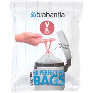 Brabantia IdealFit Bin Liners (Size V/3 Litre) Ideal Quality Thick Plastic Trash Brabantia IdealFit Bin Liners (Size V/3 Litre) Ideal Quality Thick Plastic Trash